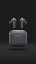 Slate Gray Wireless Earbuds with Charging Case