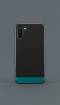 Matte Black Phone Case with Titanium Accent